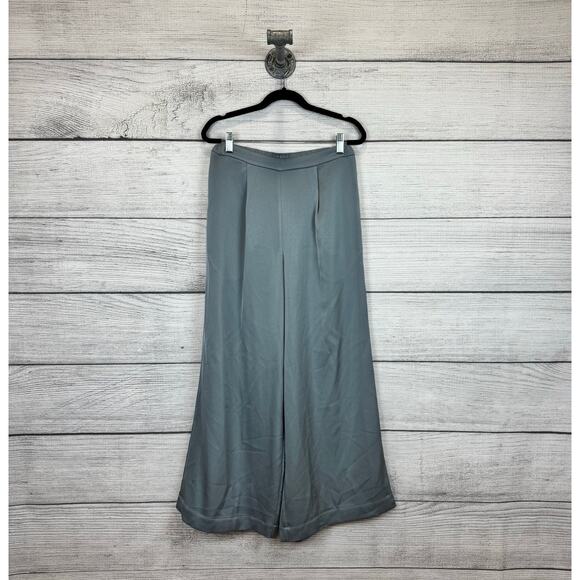 Nap Women's Lounge Cloud Blue Wide Leg Satin Feel Pajama Pants Size Large - Picture 2 of 12